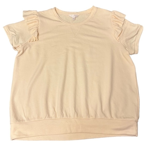 Lc Lauren Conrad Peach / Cream Tee Size XXL - Picture 1 of 7